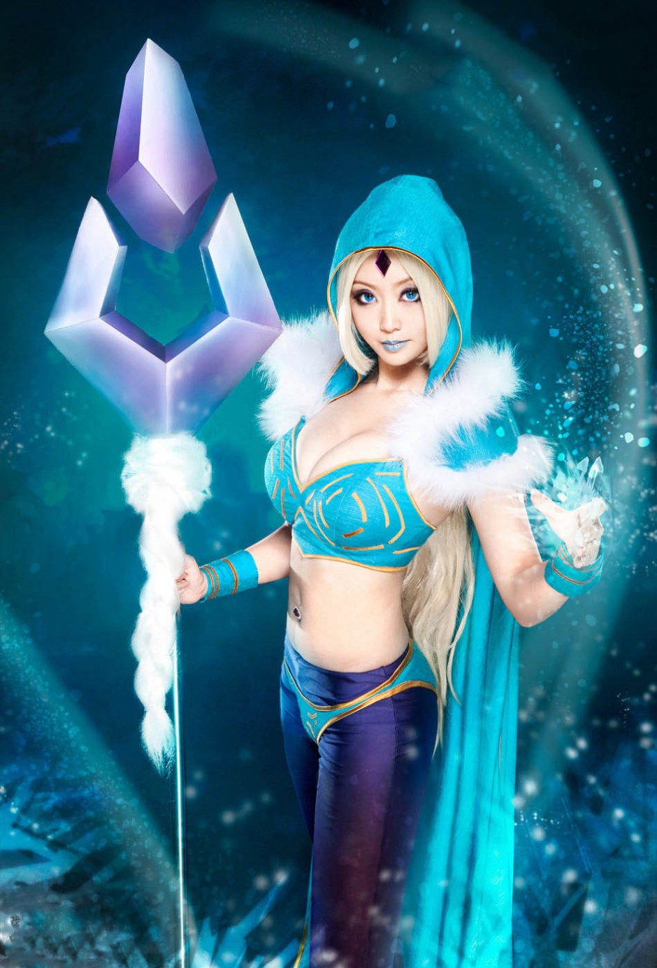 dota2冰女火女cosplay高清大图