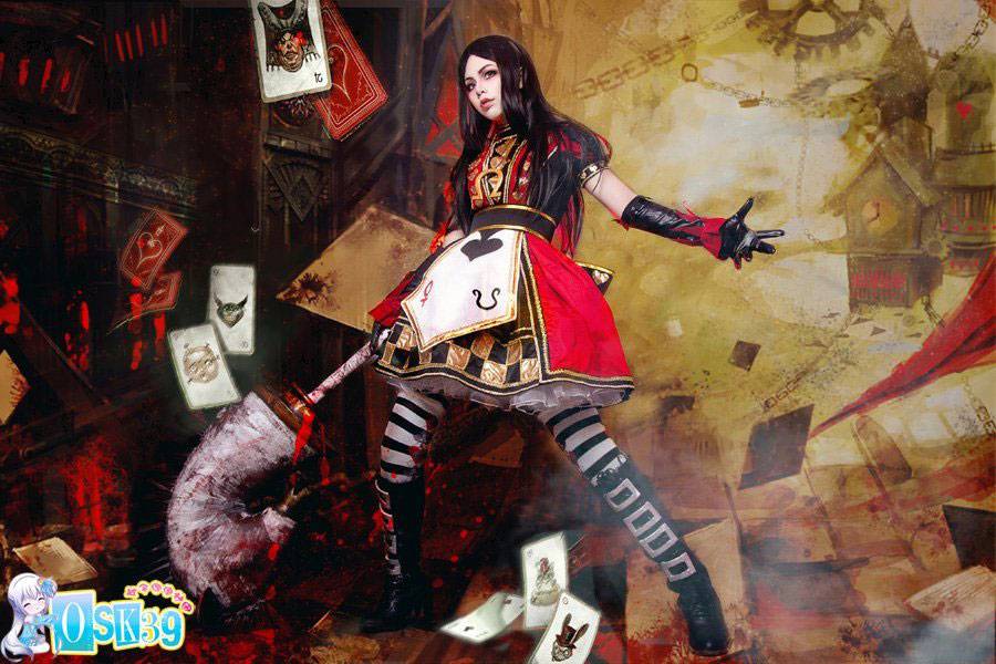 爱丽丝伪娘cos图片妖媚十足