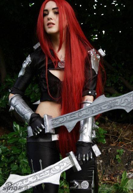 英雄联盟卡特琳娜cos图片秒杀宅男