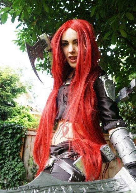 英雄联盟卡特琳娜cos图片秒杀宅男