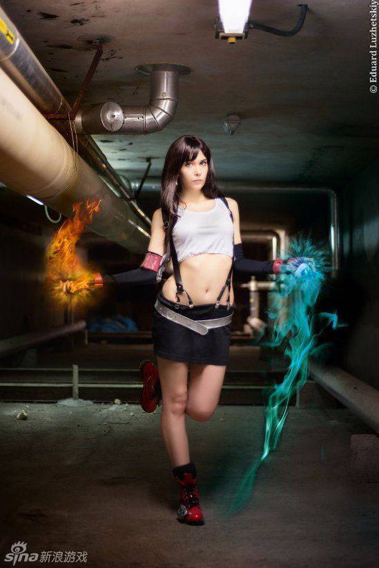 最终幻想蒂法cosplay图片酷帅十足