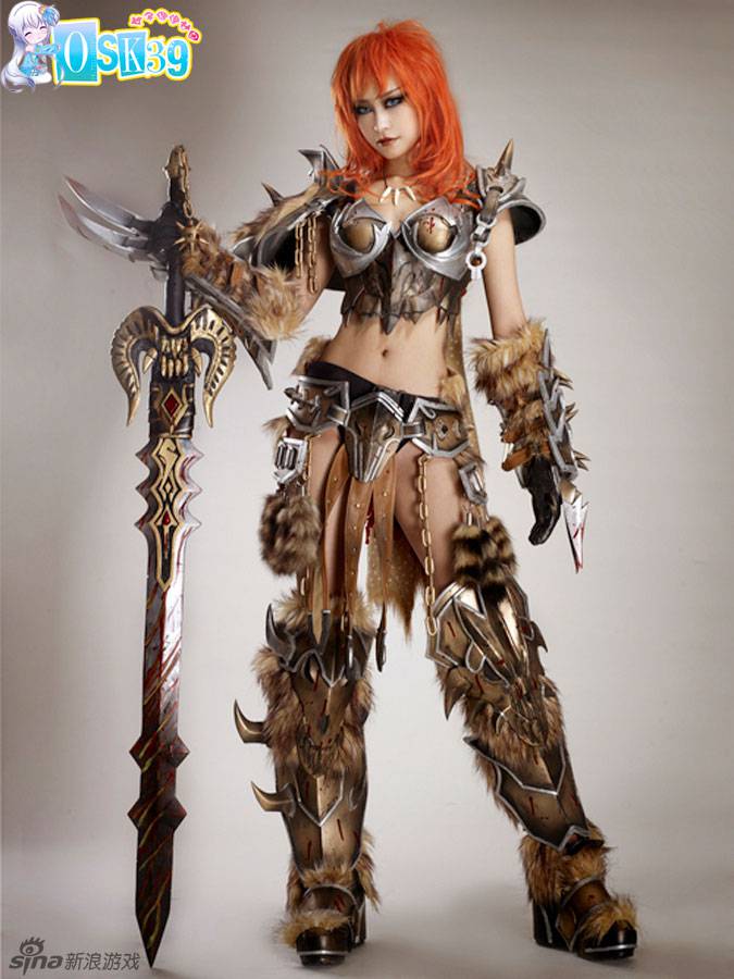 猫小朵cos女野蛮人霸气图片