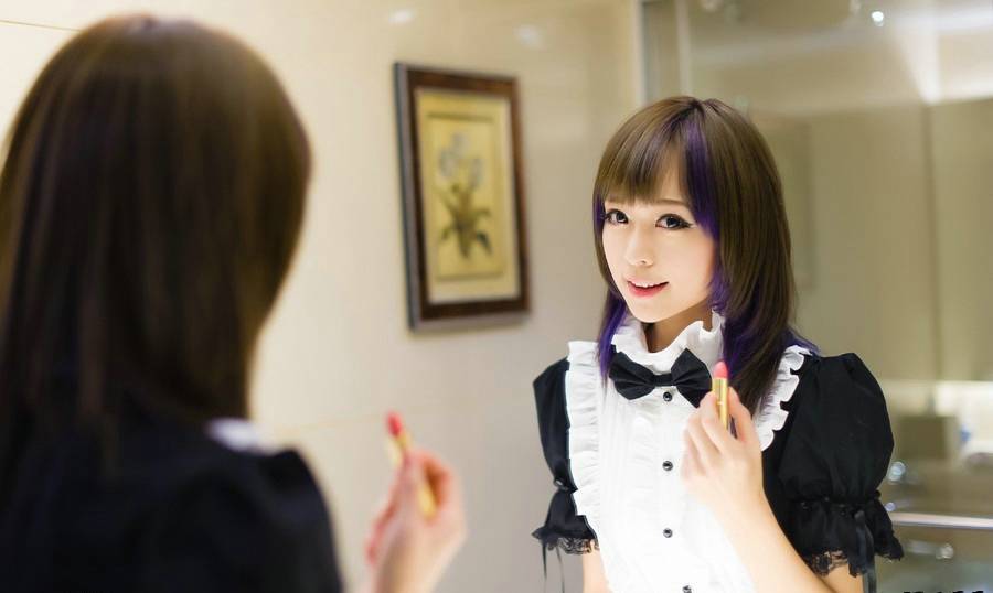 萌萌哒的女仆cos图片