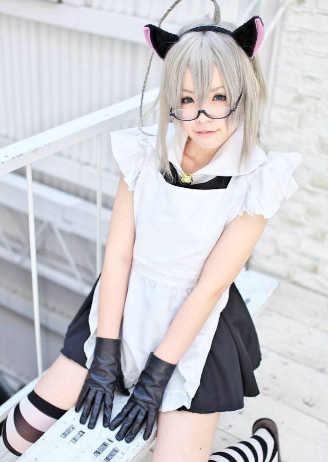 可爱萌猫女仆cos妆图片