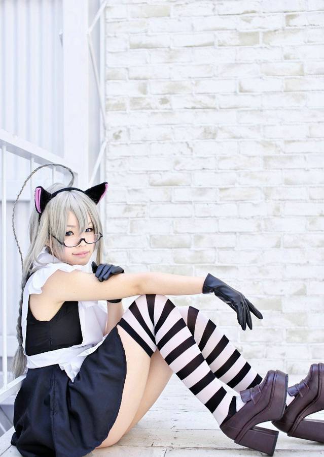可爱萌猫女仆cos妆图片