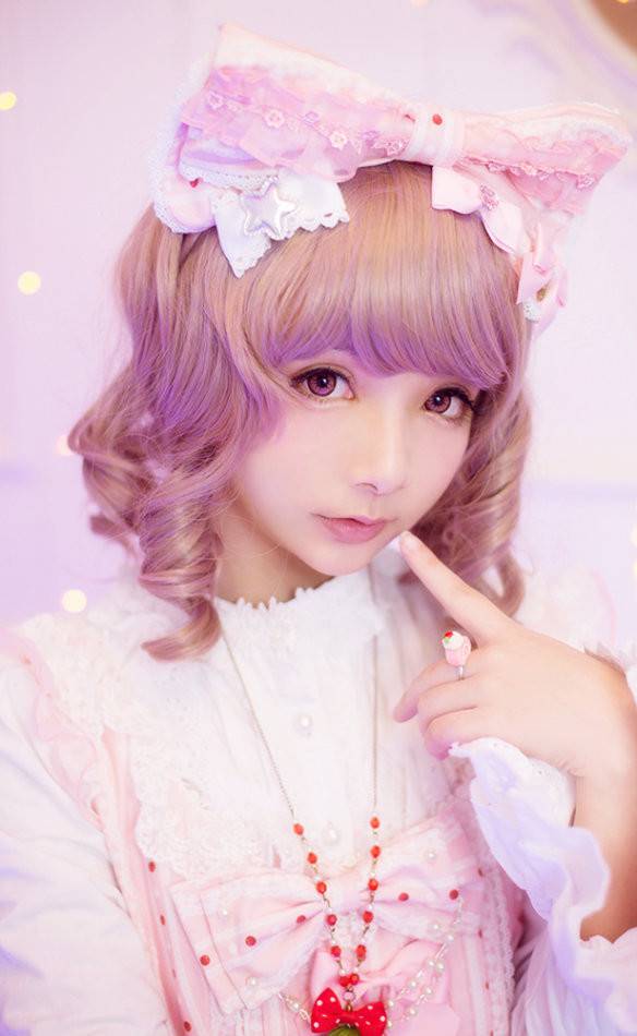 圣诞节cosplay动漫妹子妆面图