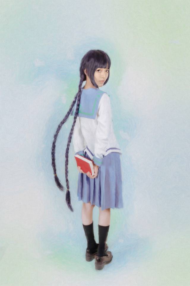日本美少女cos图片 书生气十足
