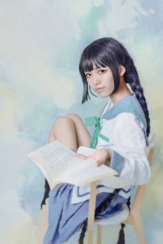 日本美少女cos图片 书生气十足