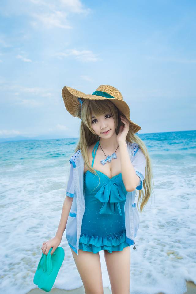 南小鸟海边cosplay图片泳装