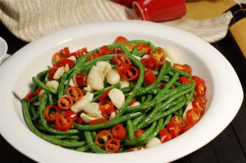 大碗长豆角中式菜品美食素材图片