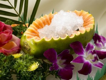 木瓜刺身日式韩式美食素材图片