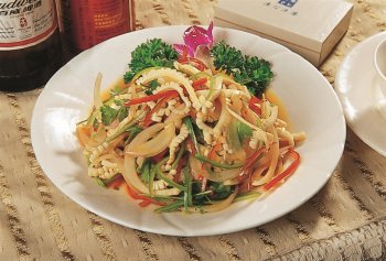 鱿鱼三丝凉菜系列美食素材图片