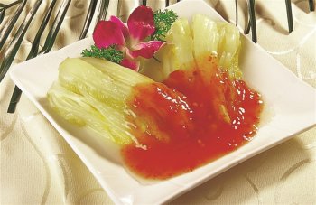 鸡酱娃娃菜凉菜系列美食素材图片