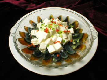 皮蛋拌豆腐凉菜系列美食素材图片