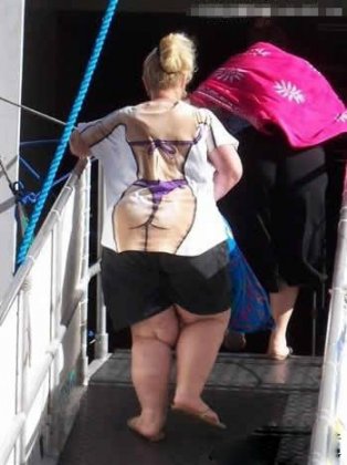 国外爆笑恶搞胖子趣图