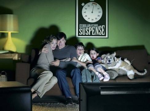 超级爆笑图片之看恐怖片