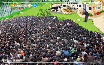 搞笑带字囧图之排队偷菜