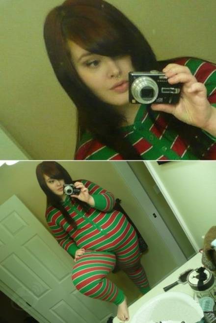 找亮点搞笑图片之美女的自拍