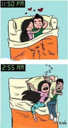 无节操图片之老婆的睡姿