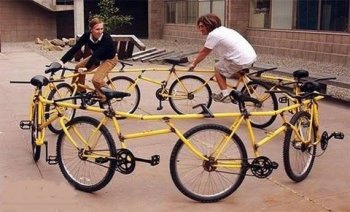 运动搞笑图之搞怪自行车