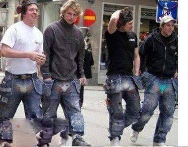 邪恶搞笑囧图之性感男士牛仔裤