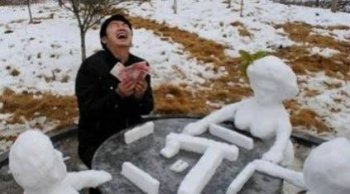 冬天恶搞图之自娱自乐