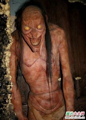 眼瞎干瘪的老汉