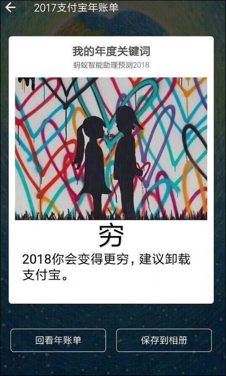 支付宝年度账单发布 网友：我为什么这么有钱？