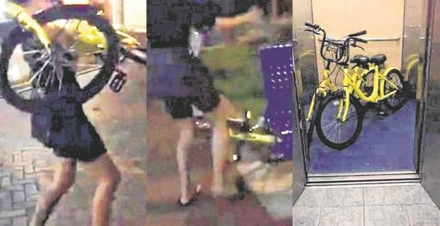 新加坡：破坏事件层出不穷 少年猛摔出租脚车